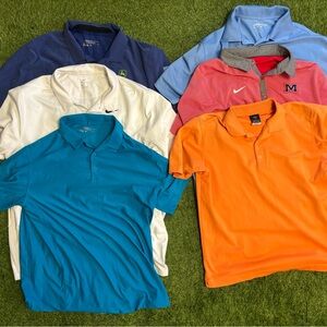 Six men’s Nike golf polos